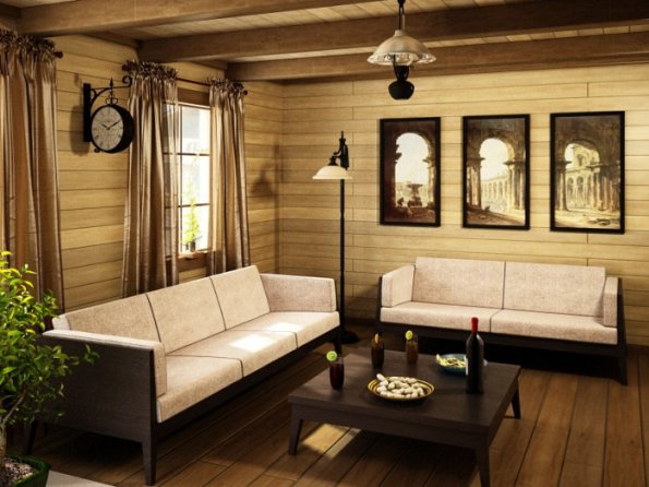 интерьер бани предбанника