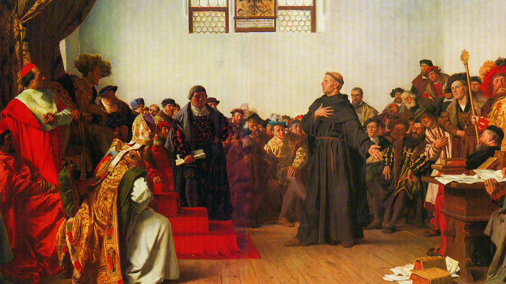«Мартин Лютер на Вормсском соборе». Антон Вернер, 1877 г.