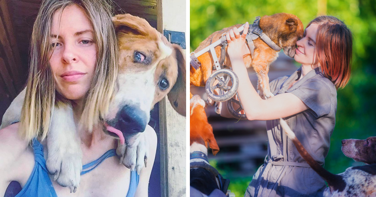 Elite Moscow Photographer Quits Her Career To Create A Forest Sanctuary For 100 Sick Dogs