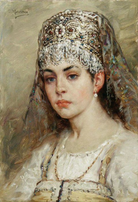 Константин Маковский, Боярышня, 1880-е Константин Маковский, Боярышня, 1880-е
