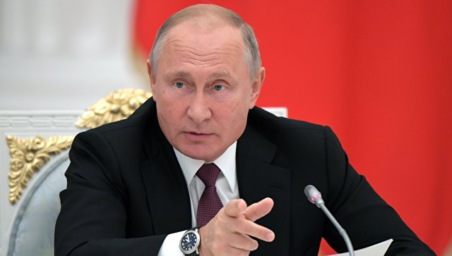 Президент РФ Владимир Путин. Архивное фото Президент РФ Владимир Путин.
<div id=