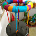 Necklace Display Stand, Colorful Recycled Silk