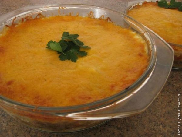 Капустная запеканка с фаршем Капустная запеканка с фаршем