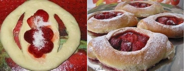 Рецепт Дня: Сочные и вкусные булочки с клубникой!