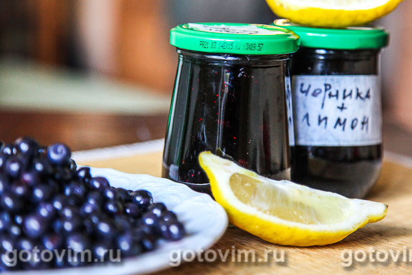 Джем из черники с лимоном