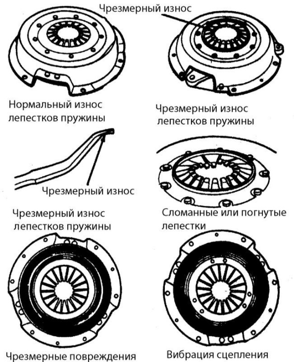 Лепестки корзины сцепления