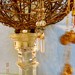 Decorative earring stand ,Glass and copper wire , up cycled found objects