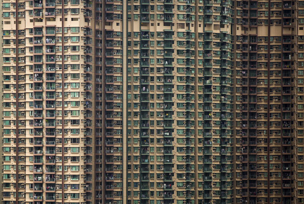 Гонконгские жилые дома-муравейники