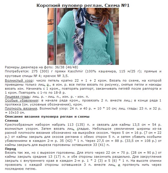 Мастер-класс кофточки реглан Мастер-класс кофточки реглан