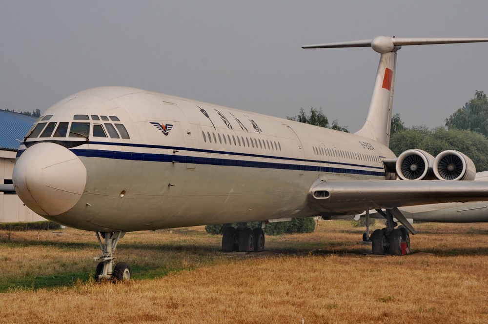 Самолет Ил-62 в китайском авиационном музее