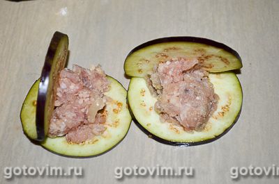 Баклажаны с мясным фаршем в кляре, Шаг 02