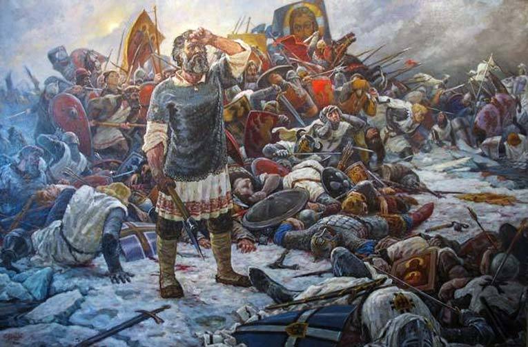 Яркий образ представителя трудового народа, сокрушающего иностранного агрессора, был очень востребован в СССР. Источник: publizist.ru