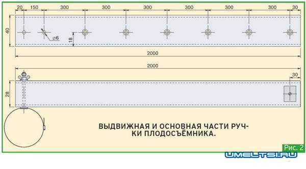 Как сделать плодосъёмник Как сделать плодосъёмник с телескопической ручкой