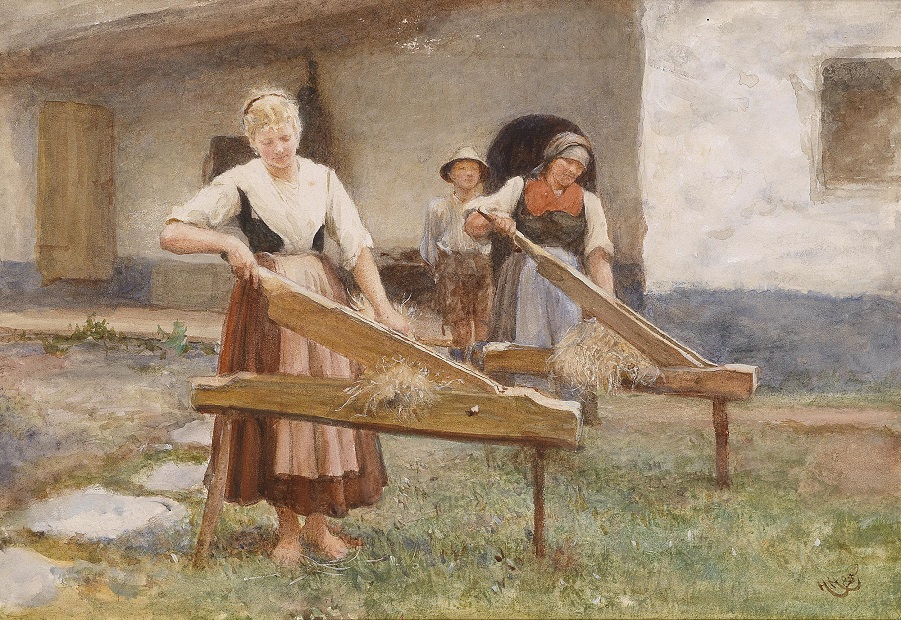 Hubert_von_Herkomer_Junge_Bäuerinnen_beim_Flachs_brechen_1885.jpg Hubert_von_Herkomer_Junge_Bäuerinnen_beim_Flachs_brechen_1885.jpg