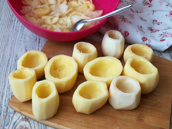 Картофельные "бочонки" с фаршем Картофельные "бочонки" с фаршем