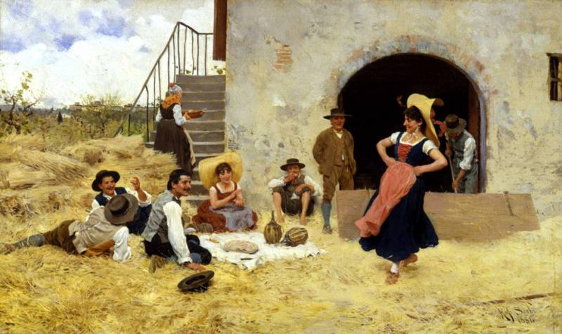 Любовь глядит и торжествует... Итальянский художник Raffaello Sorbi (1844 - 1931)
