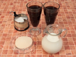 Желе Кофе с молоком. Ингредиенты