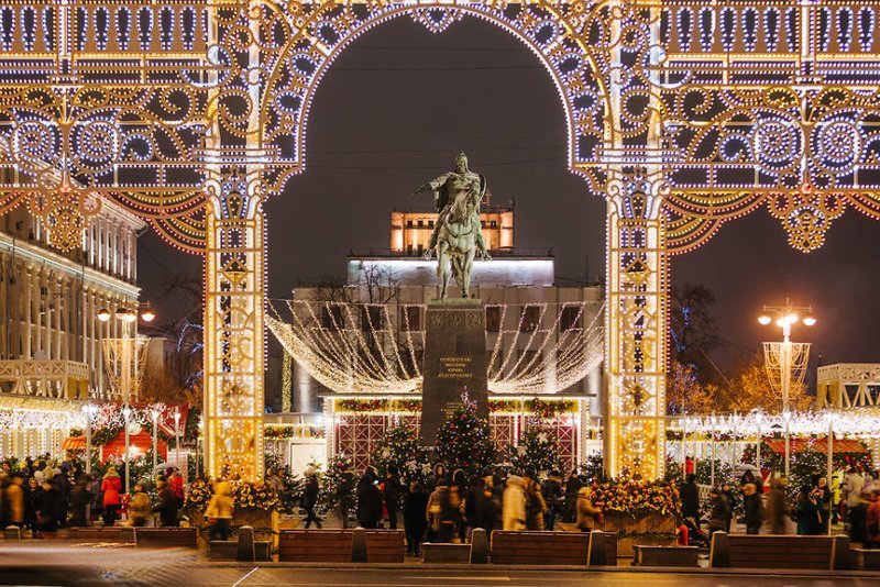 Москва, окутанная праздничным волшебством москва, новый год, праздник, рождество, россия, столица, фото