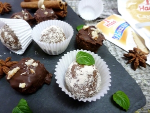 Фото к рецепту: Шоколадно-ореховые конфеты из фасоли