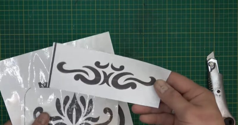 Скотч + распечатанный трафарет на бумаге: необычная идея для декора Скотч + распечатанный трафарет на бумаге: необычная идея для декора