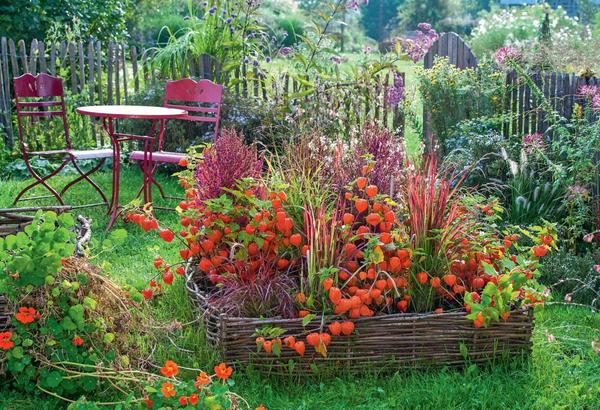 Плетни органично вписываются в рустикальные сады. Вы можете приобрести готовые элементы в садовом центре либо сделать их своими руками из прутьев лещины или ивы.
