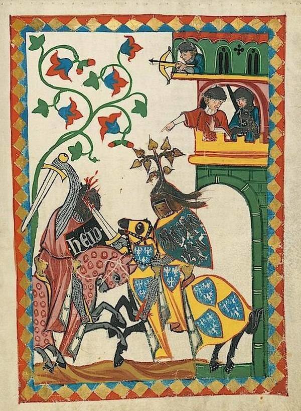 Манесский кодекс – как иллюстративный источник по истории рыцарского снаряжения начала XIV века Манесский кодекс – как иллюстративный источник по истории рыцарского снаряжения начала XIV века