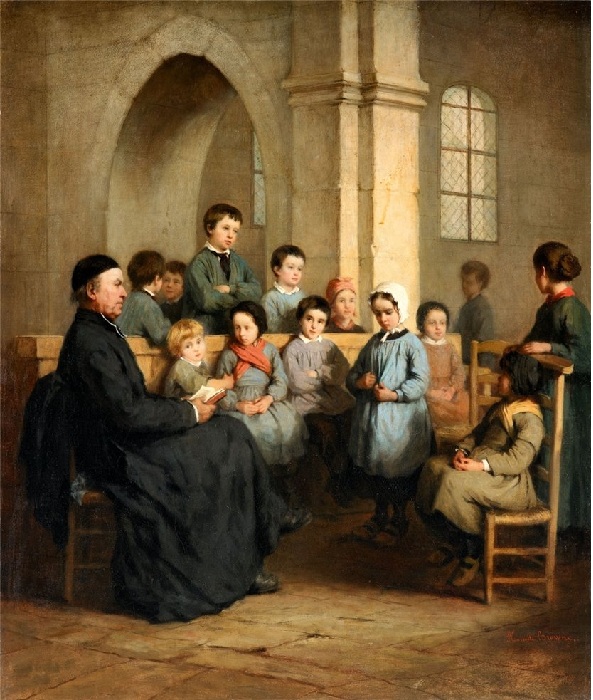 «Урок слова Божьего». Автор: Henriette Browne. «Урок слова Божьего». Автор: Henriette Browne.