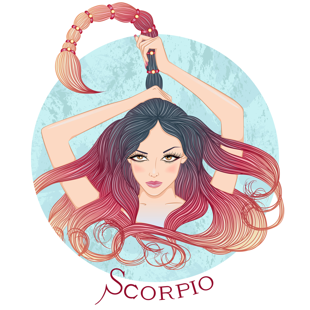 Скорпион рисунок знак зодиака девушка