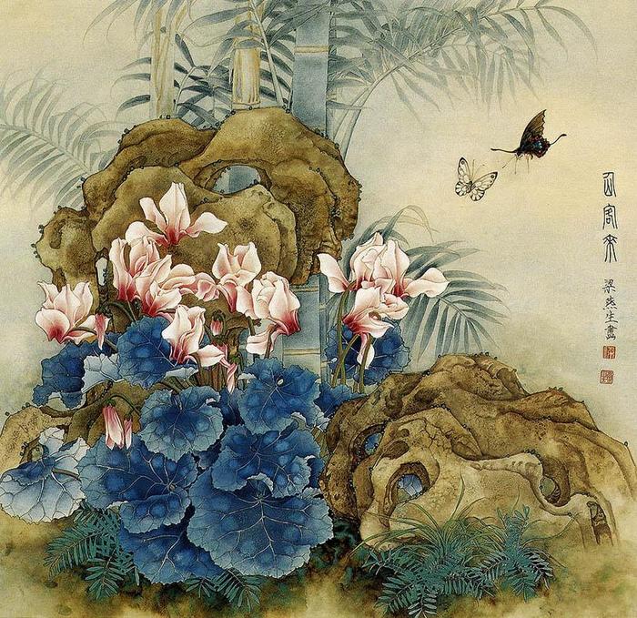 Душистая дымка цветов... Китайская художница Liang Yan Sheng