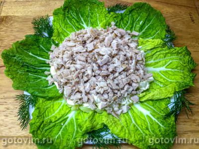 Фотографии рецепта Слоеный салат с курицей, вареной свеклой и гранатом, 03 Салаты из свеклы