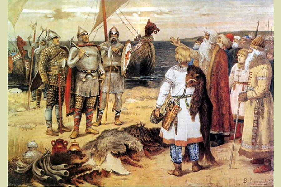 Васнецов. Прибытие Рюрика в Ладогу. 1909