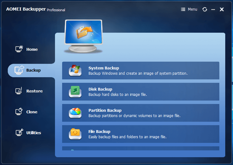 AOMEI Backupper Professional 7.3.0 download the last version for android