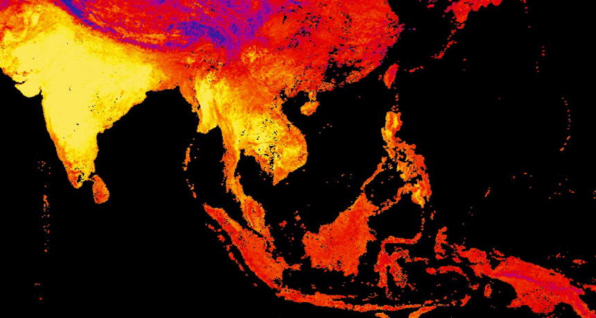 Asia heat map