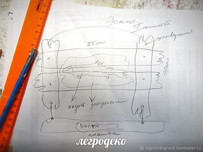 Ключница из деревянного ящика