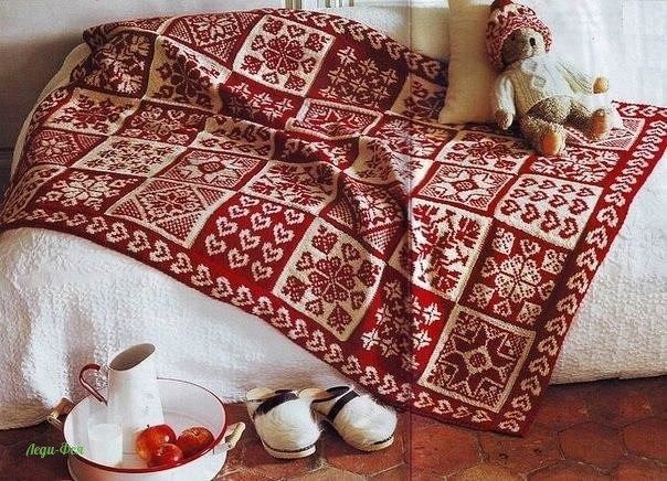 Самый красивый плед из квадратных мотивов 10 Самый красивый плед из квадратных мотивов 10