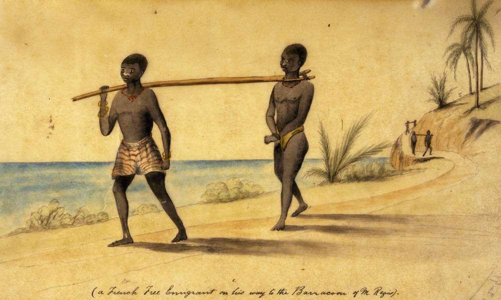 Процесс конвоирования рабов (Западная Африка, начало 1858 год)