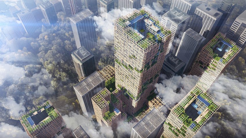Самая большая в мире башня с многоуровневыми лесами