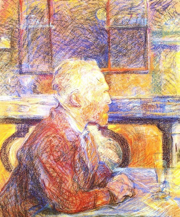 Портрет Ван Гога История художника Анри Тулуза-Лотрека, которого близкие считали позором семьи, Ван Гог – другом, а ценители