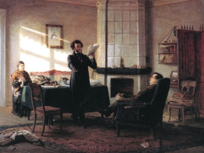 Н. Н. Ге. Пушкин в селе Михайловском, 1875 | Фото: pushkin.niv.ru «Поэта друг, сестра и гений милый»: удивительные способности и драматическая судьба Ольги Пушкиной