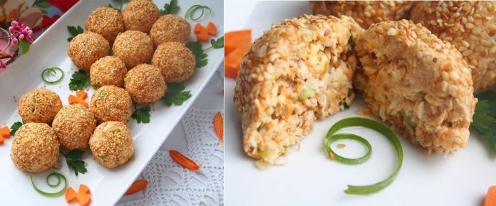 Салатные шарики «А-ля мимоза». Очень вкусные и нежные, украсят любой праздничный стол!