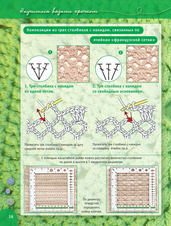 Пошаговый самоучитель для вязания крючком! Более 300 иллюстраций + схемы своими руками