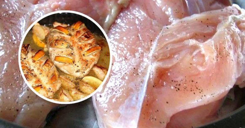 Куриные грудки с лимоном и яблоками Куриные грудки с лимоном и яблоками