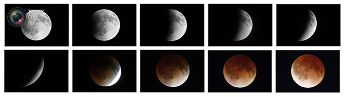 Как проходило полное лунное затмение