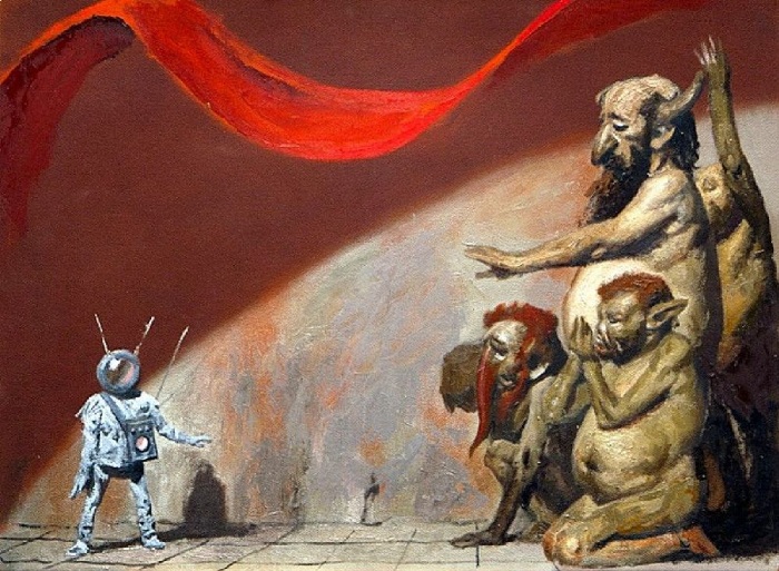 Тюрлики и инопланетянин. Автор: Гелий Коржев. Тюрлики и инопланетянин. Автор: Гелий Коржев.