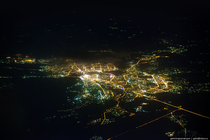 Фотографии из окна самолёта 2014