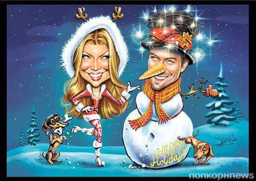 Новогодние открытки от звезд Голливуда: семьи Бэкхем, Кардашьян и Дюамель!