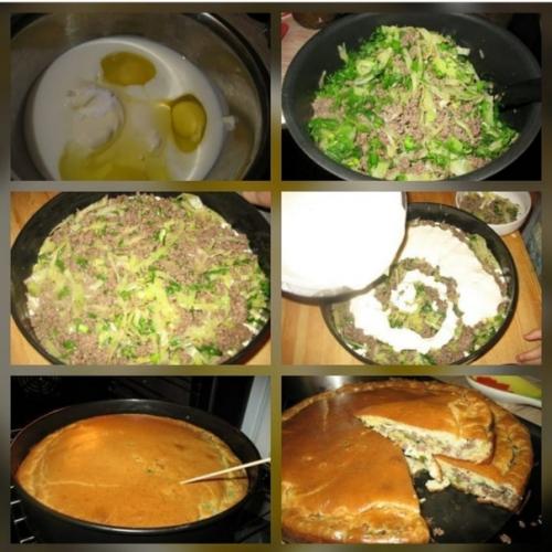 Супер нежный пирог с капустой и мясом