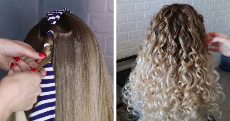 Лайфхак для красивых кудрей: крутим волосы без плойки и бигуди Лайфхак для красивых кудрей: крутим волосы без плойки и бигуди