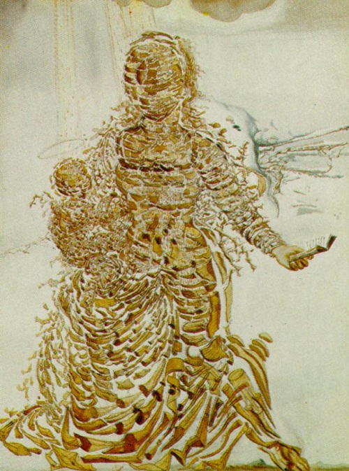 Взрывающаяся Мадонна. (1951). Автор: Сальвадор Дали. Взрывающаяся Мадонна. (1951). Автор: Сальвадор Дали.