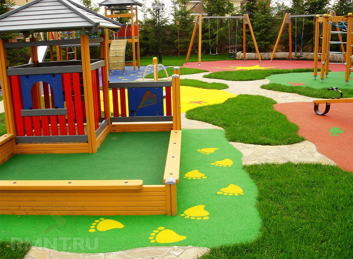 Покрытие для детской площадки: от песка до резиновой крошки